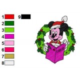Christmas Mickey Mouse Embroidery Design